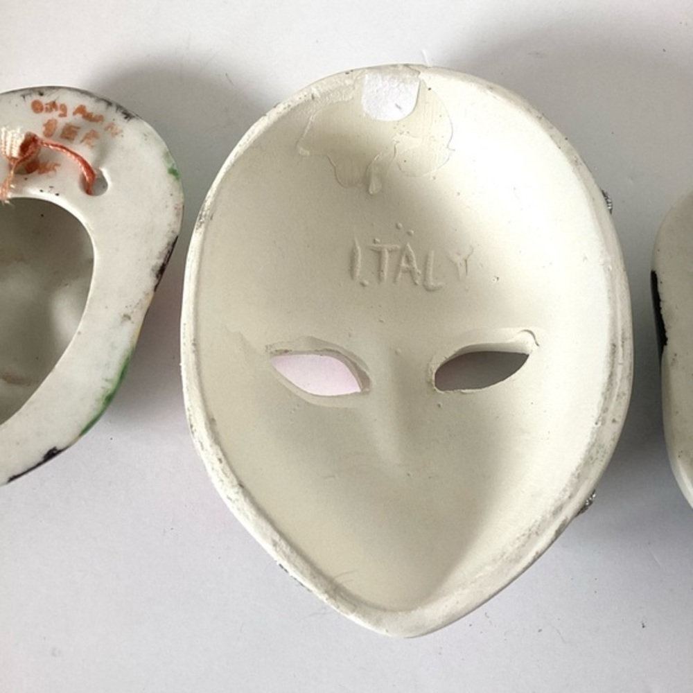Vintage Ceramic Face Mask Decoration Italy Chinese Homeware - Picture 8 of 8